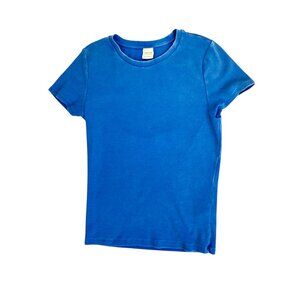 Aritzia Homestretch Rib Crew T-Shirt in Sun-Faded Jazz Blue Size Medium